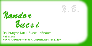 nandor bucsi business card
